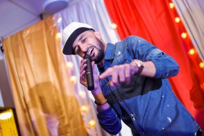 Singer Nafees performing at a water aid charity event