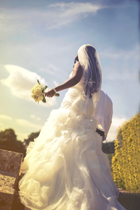 Bride on her wedding day at Putteridge Bury